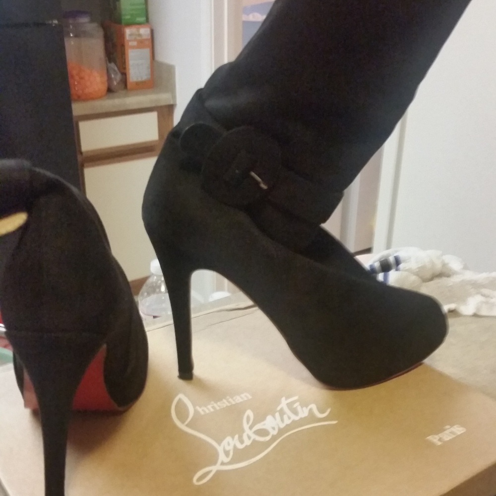 Christian Loubutin suede boots size 8.5